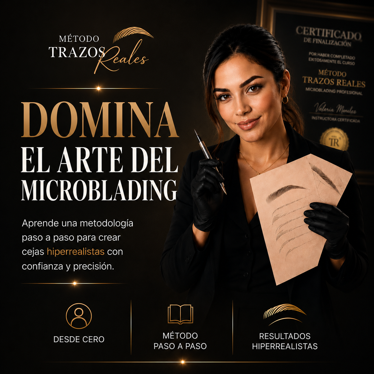 Metodo Trazos Reales: Convertite en microblader de forma practica, guiada y profesional